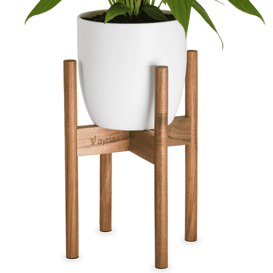 Mid-Century Modern Adjustable Wooden Plant Stand