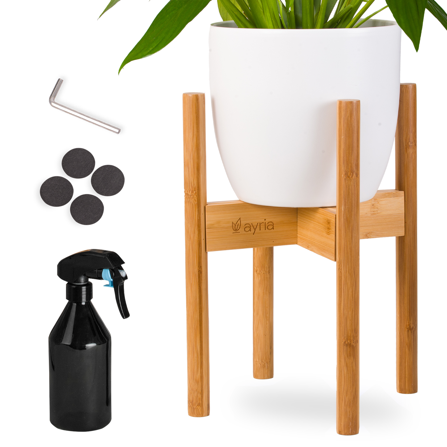 Bamboo Plant Stand - Adjustable Width (Up to 30cm)