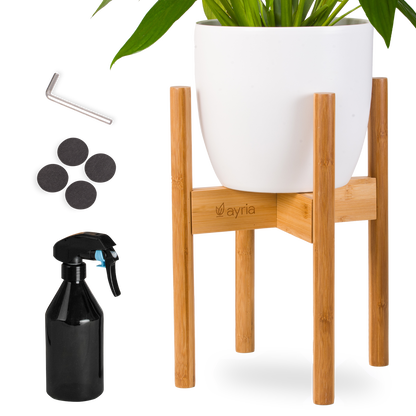 Bamboo Plant Stand - Adjustable Width (Up to 30cm)