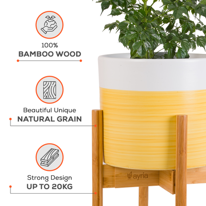 Bamboo Plant Stand - Adjustable Width (Up to 30cm)
